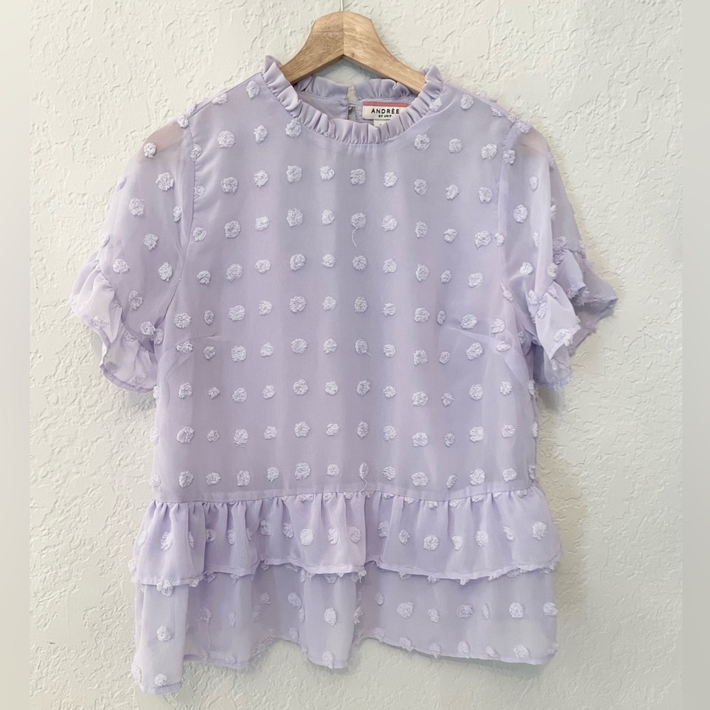 Light purple peplum top